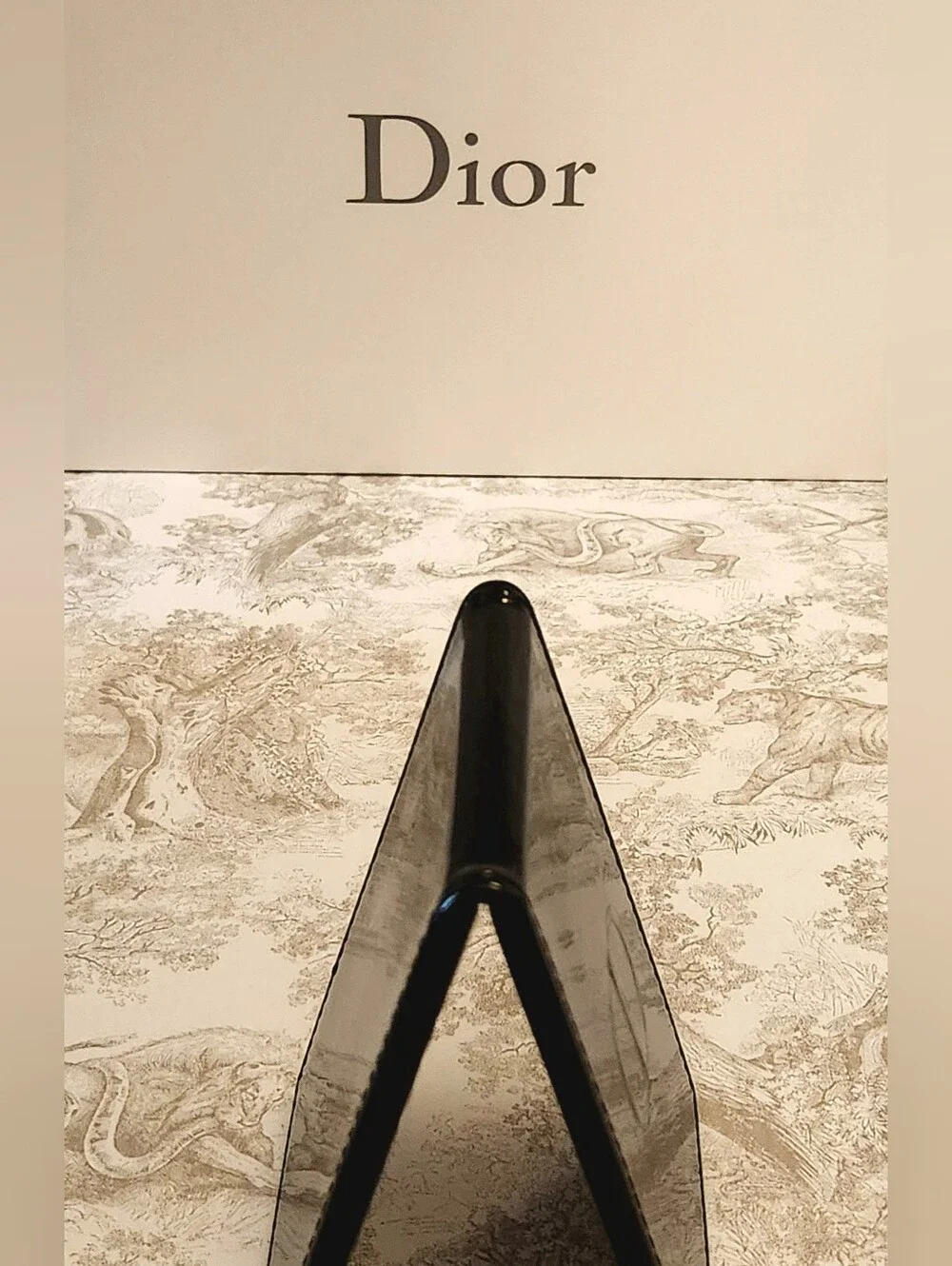 NEW Dior GWP Black Patent Foldout Mirror |Silver CD & Star Charm | Dior Gift Bag